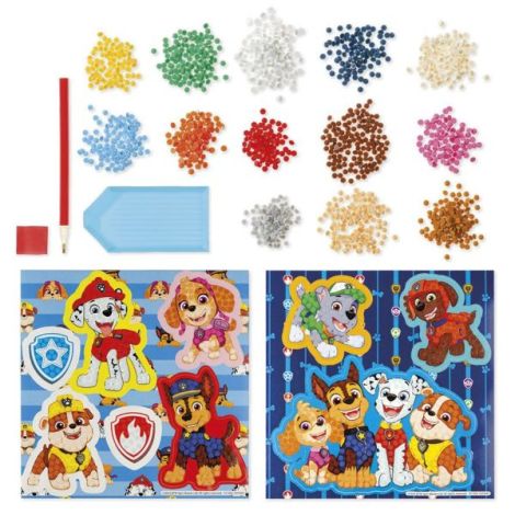 Set creativ DIY Creeaza abtibilduri cu diamond paint, Paw Patrol, Patrula Catelusilor, Totum