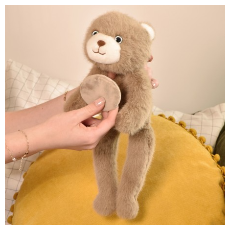 Jucarie din plus pentru relaxare si antistres - Ursulet - magnetic, 30 cm, maro - 6