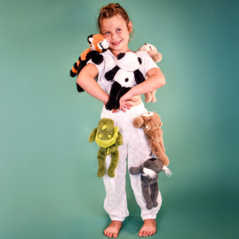 Jucarie din plus pentru relaxare si antistres - Urs Panda - magnetic, 30 cm - 9