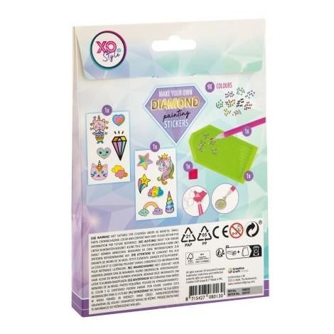 Set creativ, Creeaza propriile abtibilduri cu strasuri, Diamond paint stickers, Grafix - imagine 2