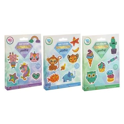 Set creativ, Creeaza propriile abtibilduri cu strasuri, Diamond paint stickers, Grafix - imagine 4