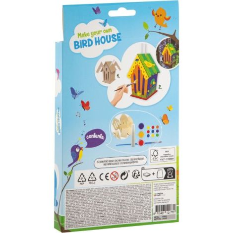 Set creativ DIY, Mini casuta pasarelelor, construieste si picteaza, albastra - imagine 2