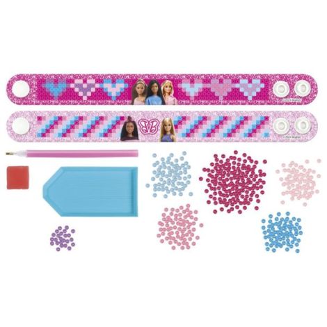 Set creativ DIY, Creeaza bratari cu tehnica diamond painting, Barbie - imagine 3