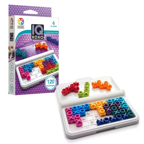 Smart Games - IQ XOXO, joc de logica cu 120 de provocari, 6+ ani, editie internationala - imagine 2