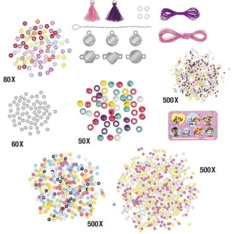 Set creativ DIY, cu margele, Creatii colorate si bratari cool, Paw Patrol, Patrula Catelusilor - imagine 2