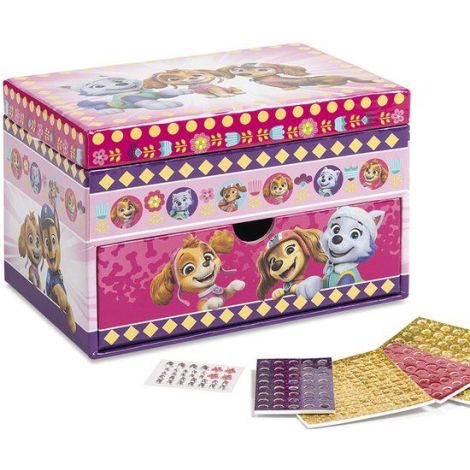 Set creativ DIY, Decoreaza propria cutie de bijuterii cu tematica Paw Patrol, Patrula Catelusilor - imagine 3