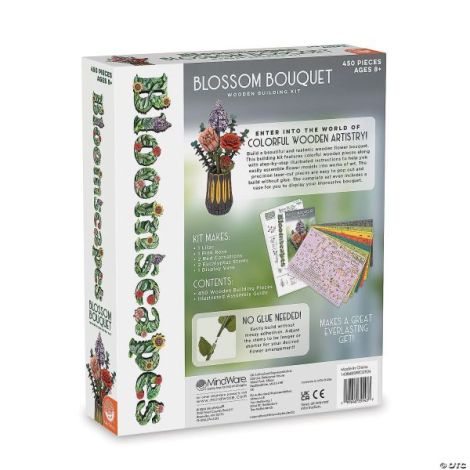 Set constructie Buchet de flori, din lemn, Bloomscapes Blossom Bouquet - set creativ 450 piese - imagine 2