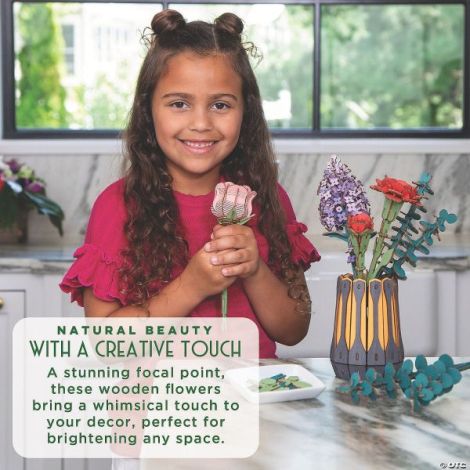 Set constructie Buchet de flori, din lemn, Bloomscapes Blossom Bouquet - set creativ 450 piese - imagine 4