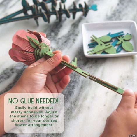 Set constructie Buchet de flori, din lemn, Bloomscapes Blossom Bouquet - set creativ 450 piese - imagine 5