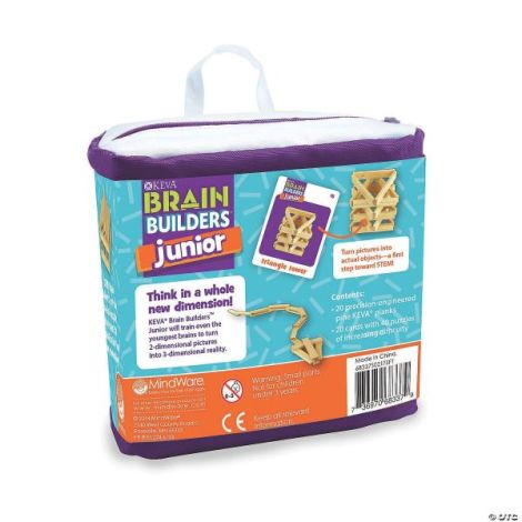 Joc logic cu provocari, cu piese din lemn, Keva Brain Builders Junior - imagine 5