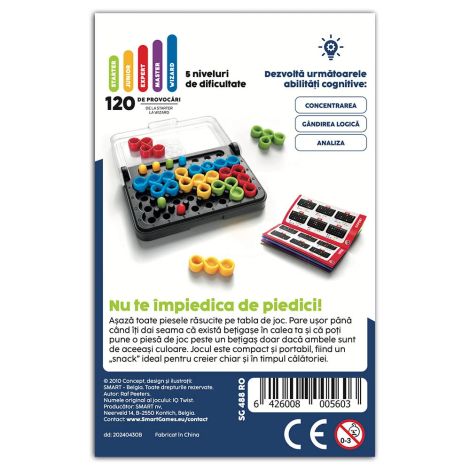 Smart Games - IQ Twist, joc de logica cu 120 de provocari, 6+ ani, editie lb. Romana - imagine 3