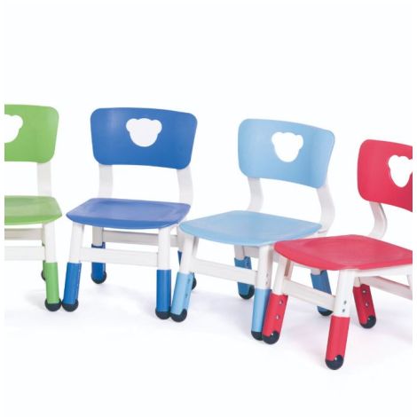 Scaun alb - albastru din plastic pentru gradinita, reglabil mas 1-2 - imagine 2