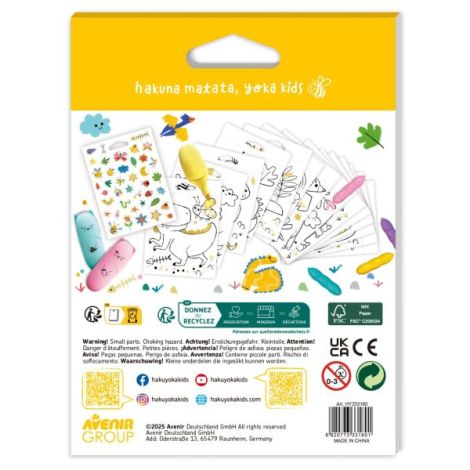 Mini Carte de Colorat Hakuyoka - Dinozauri - imagine 2