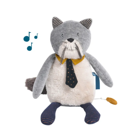Jucarie de plus muzicala, pisica fernand, moulin roty - imagine 2
