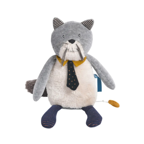 Jucarie de plus muzicala, pisica fernand, moulin roty - imagine 3