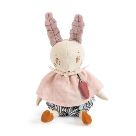 Jucarie textila muzicala, iepuras, 36 cm, moulin roty - imagine 5