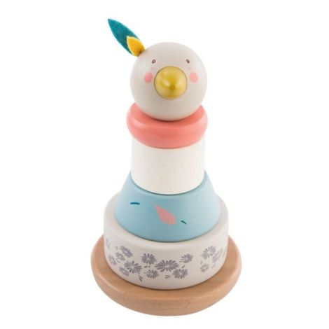 Jucarie de stivuit din lemn, gasca olga, moulin roty - imagine 2