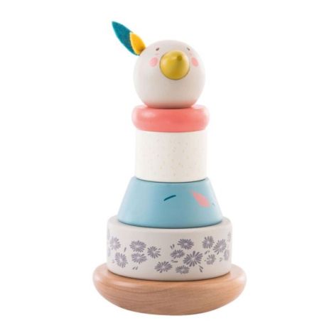 Jucarie de stivuit din lemn, gasca olga, moulin roty - imagine 3