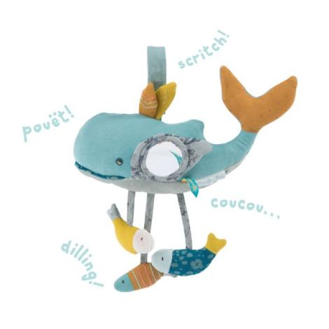 Jucarie senzoriala cu activitati, balena josephine, moulin roty - imagine 5