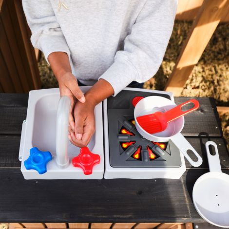 Complex de joaca din lemn, max 12 copii, cu 3 niveluri, Panorama Tower Playhouse, Cedar Summit P280226 - imagine 3