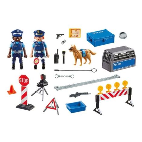 Playmobil - Jucarie de rol Blocajul rutier al politiei - imagine 4