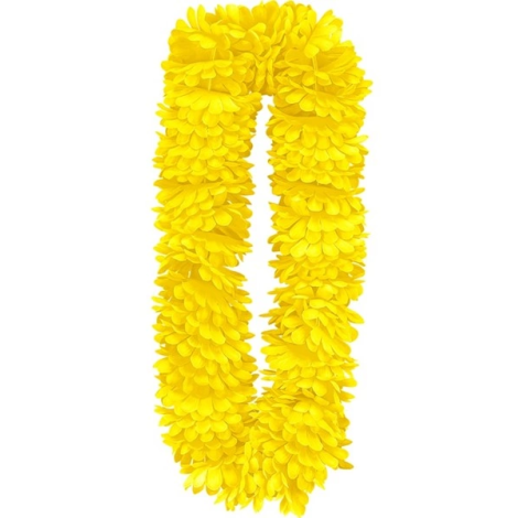 Ghirlanda hawaii galbena deluxe - imagine 5