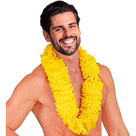 Ghirlanda hawaii galbena deluxe - imagine 6