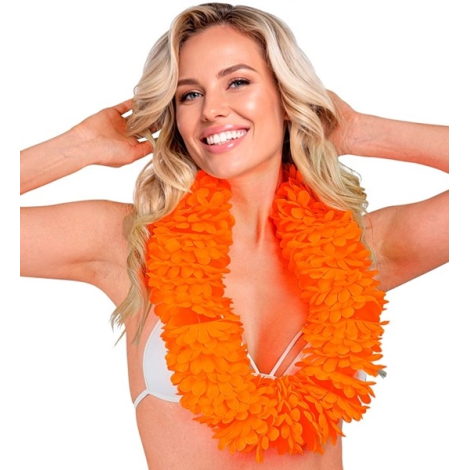 Ghirlanda hawaii portocalie deluxe - imagine 6