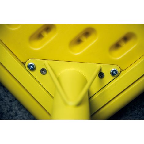 Masa dreptunghiulara galbena din plastic reglabila marimea 0-3 pentru gradinita - imagine 5