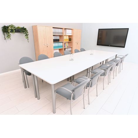 Scaun confortabil Conference Visa gri, inaltime sezut 47 cm, sala profesorala, sala de asteptare - imagine 5