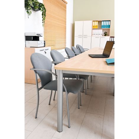 Scaun confortabil Conference Visa gri, inaltime sezut 47 cm, sala profesorala, sala de asteptare - imagine 10