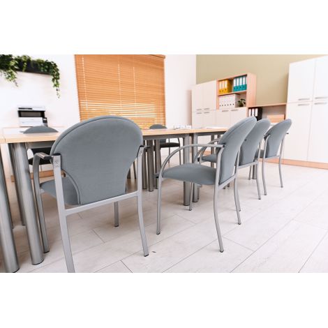 Scaun confortabil Conference Visa gri, inaltime sezut 47 cm, sala profesorala, sala de asteptare - imagine 11