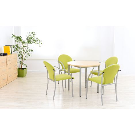 Scaun confortabil Conference Visa verde, inaltime sezut 47 cm, sala profesorala, sala de asteptare - imagine 2