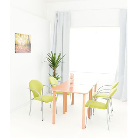 Scaun confortabil Conference Visa verde, inaltime sezut 47 cm, sala profesorala, sala de asteptare - imagine 6