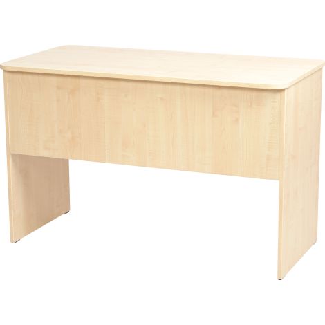 Birou catedra 120x60x76 cm, colturi rotunjite, 2 sertare laterale, unul cu incuietoare, culoare artar - imagine 2