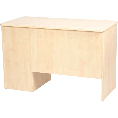 Birou catedra 120x60x76 cm, colturi rotunjite, 1 corp lateral dreapta cu incuietoare, culoare fag - imagine 2
