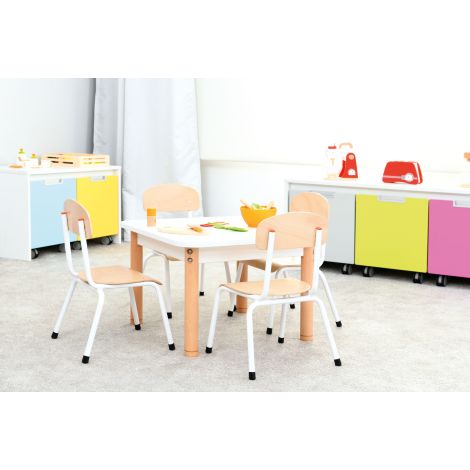 Masuta patrata 60x60 cm, inaltime ajustabila 40-58 cm, recoamnda pentru gradinite si locuri de joaca - imagine 4