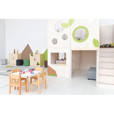 Masuta patrata 60x60 cm, inaltime ajustabila 40-58 cm, recoamnda pentru gradinite si locuri de joaca - imagine 5