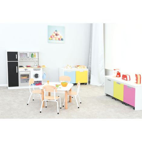 Masuta patrata 60x60 cm, inaltime ajustabila 40-58 cm, recoamnda pentru gradinite si locuri de joaca - imagine 6