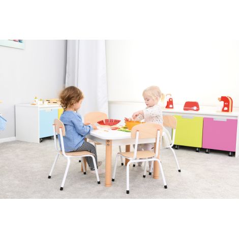 Masuta patrata 60x60 cm, inaltime ajustabila 40-58 cm, recoamnda pentru gradinite si locuri de joaca - imagine 9