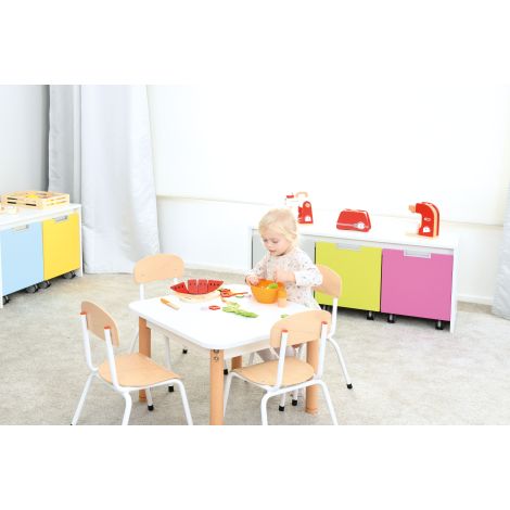 Masuta patrata 60x60 cm, inaltime ajustabila 40-58 cm, recoamnda pentru gradinite si locuri de joaca - imagine 10