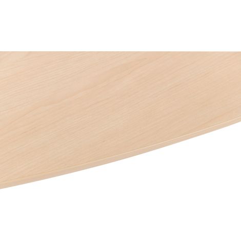 Masa rotunda, diam 100 cm, inaltime 76 cm, culoare artar, scoala, sala asteptare - imagine 4