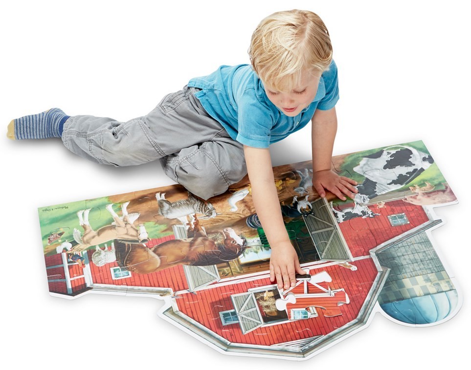 Puzzle de podea Ferma cu animale Melissa&Doug