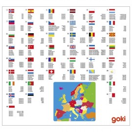Puzzle din lemn, Harta Europei, 35 piese
