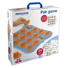 Joc de memorie 12 activitati Pair Game - First Learnings Set, 3-6 ani, Miniland 31920 - 4