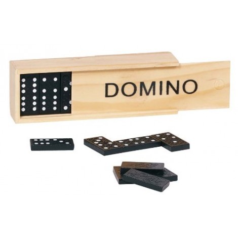 Domino mini in cutie de lemn Goki