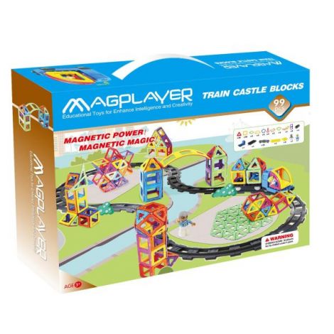 Joc de constructie magnetic – 99 piese Magplayer