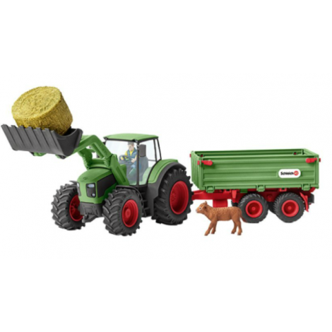 Set figurine schleich tractor cu remorca sl42379