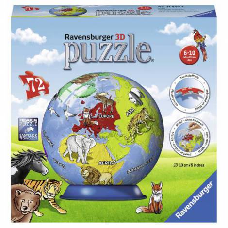 Puzzle 3d Glob, 72 piese