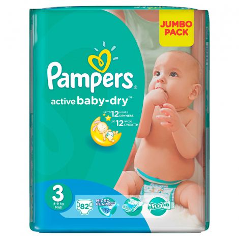 Scutece Pampers 3 Active Baby 4-9kg (82)buc